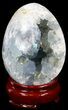 Crystal Filled Celestine (Celestite) Egg - Madagascar #41672-1